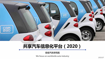 《共享汽車信息化平臺》（2020版）